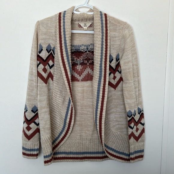 Geometric Print Knit Cardigan Small - Picture 1 of 3